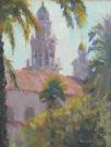 St. Vincent's Courtyard Plein Air Landscape painting - St. Vincent's Courtyard