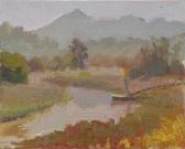 McInnis Creek plein air landscape painting of McInnis Creek